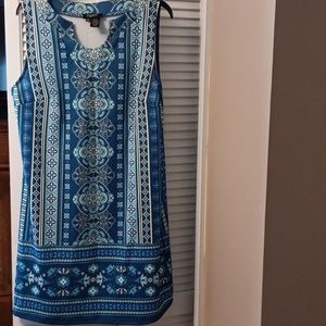 Papillon dress xl teal yellow